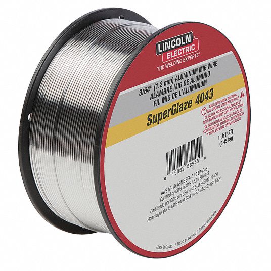 Lincoln SuperGlaze® 4043 .035" Aluminum MIG Welding Wire 1lb Spool (ED030308)