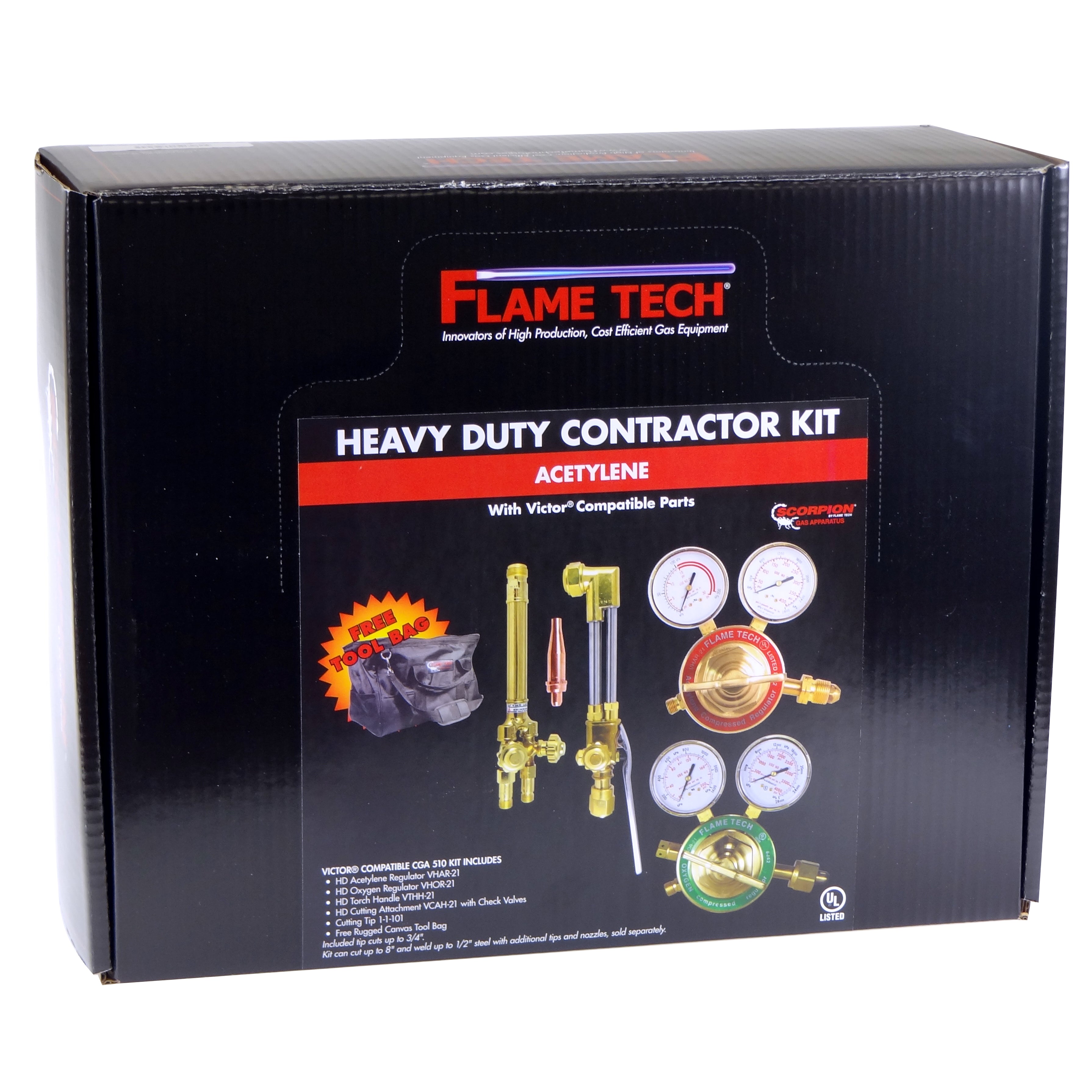 Flame Tech Heavy Duty Cutting Contractor Outfit, V-Style (FTVHD-A1)