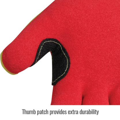 Black Stallion AccuFlex™ A6 Cut & Impact Resistant Hi-Vis Nitrile-Coated Knit Glove Close Up