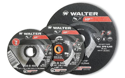 Walter HP™ Grinding Disc 4" x 1/4" x 5/8" T27 GR: A24HPS Size View