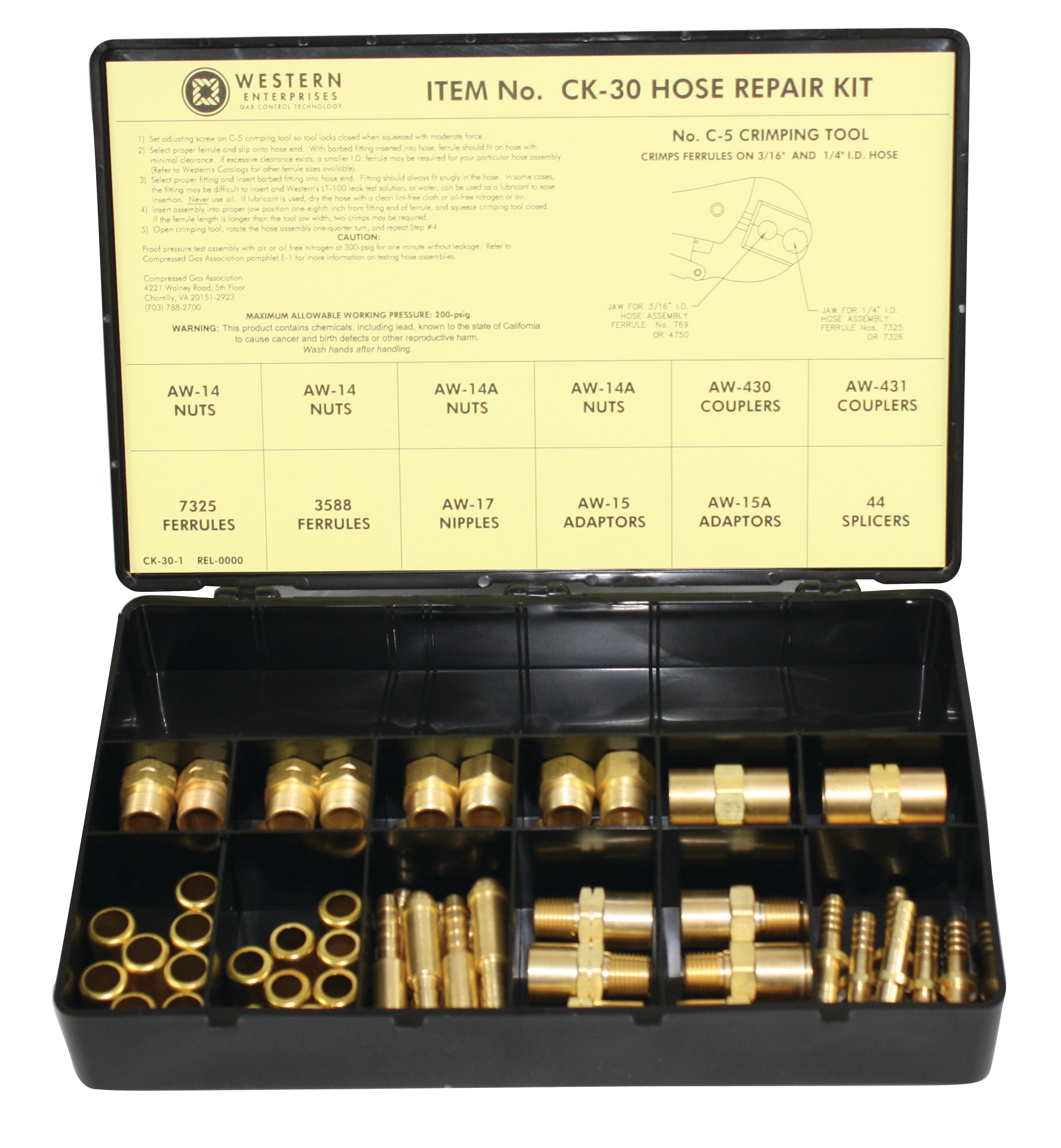 Western Enterprises Inert Gas Hose Repair Kit CK 30