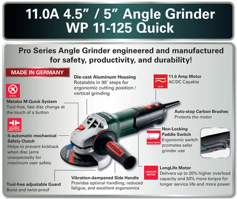 Corded Grinder Welding WP Angle - – Metabo 11-125 4-1/2\